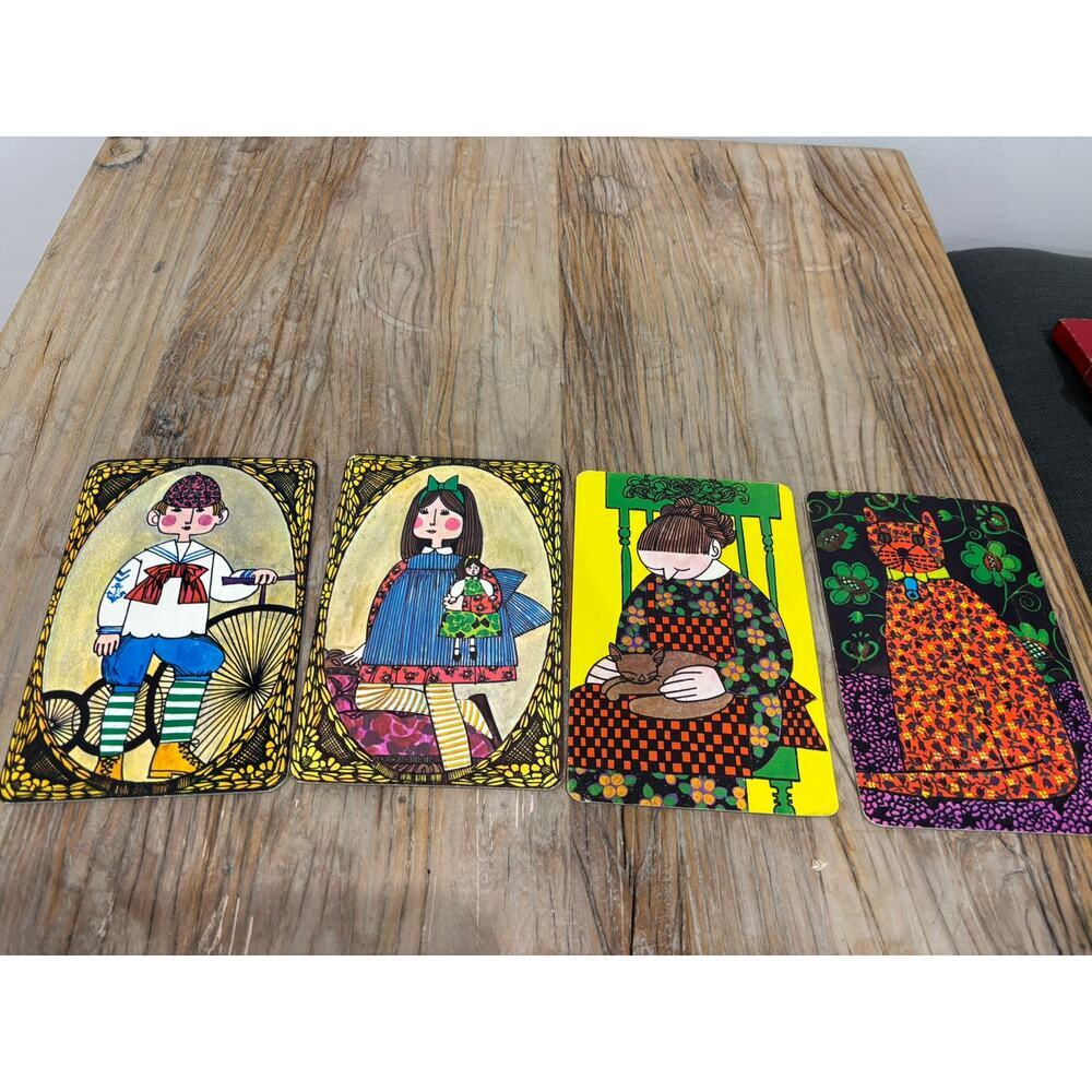 1965 FAROY Psychedelic Pop Art Postcards Set of 4